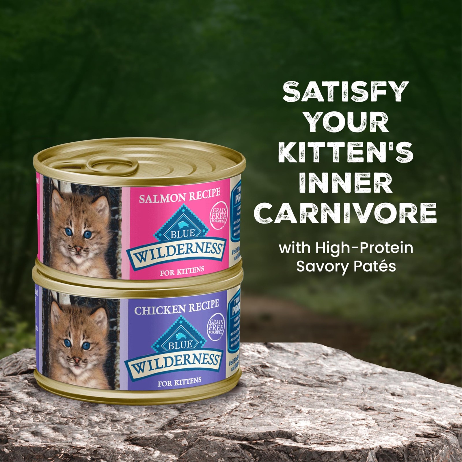 Blue Buffalo Wilderness Kitten Grain-Free 3 Ounce (Pack of 6), variety