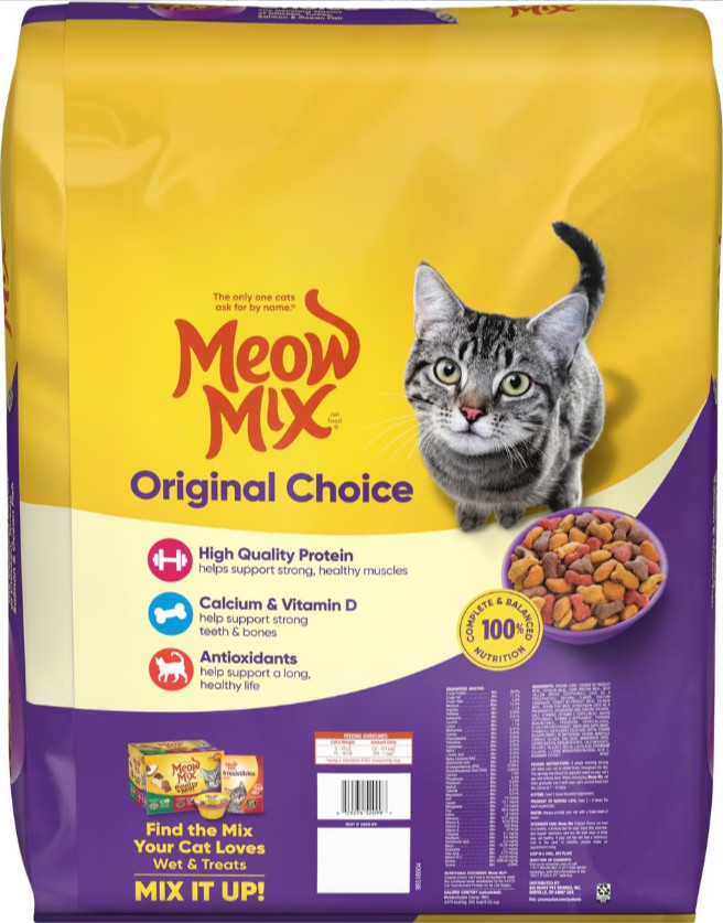 (2 pack) Meow Mix Original Choice Dry Cat Food, 30 lb. Bag