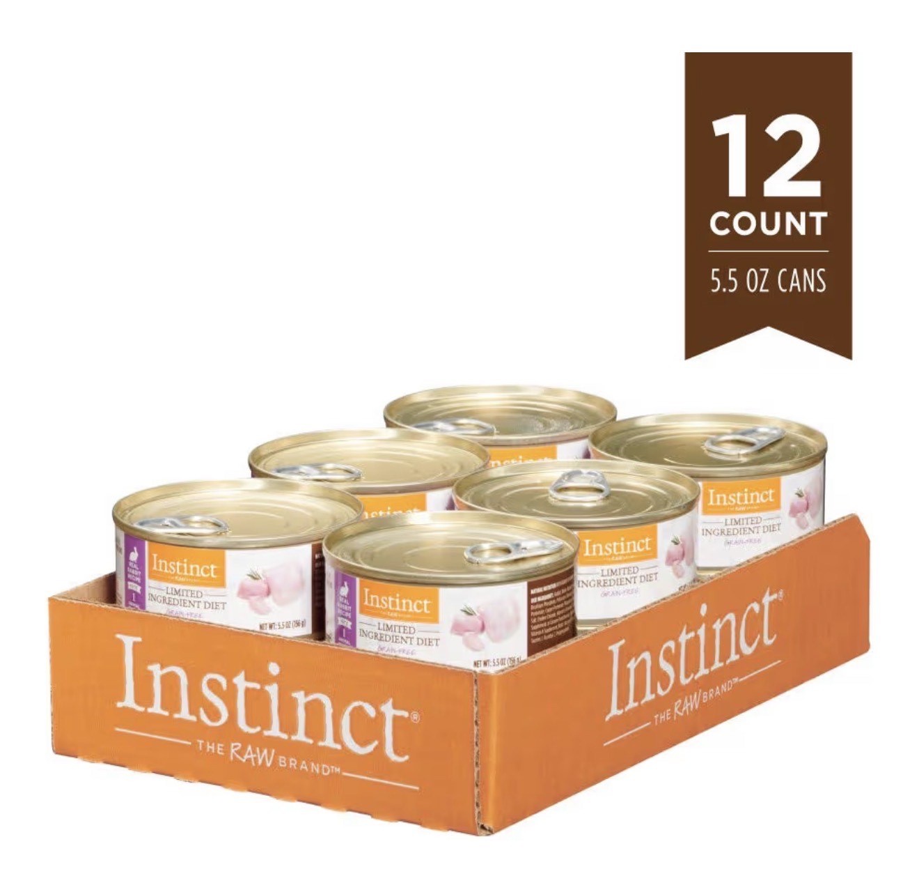 Instinct LID Real Rabbit Wet Cat Food Pate 5.5oz Cans Case of 12 Grain Free