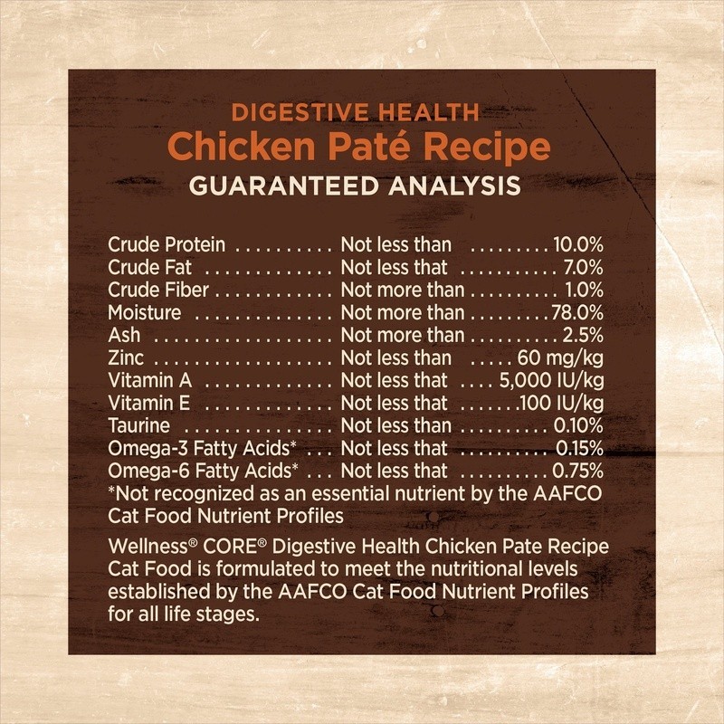 Digestive Health Chicken Pate Wet Cat Food 12 Can Pack Grain Free Nutrient Rich