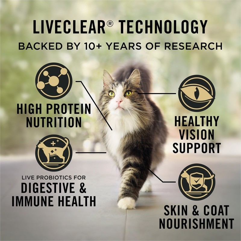 LiveClear Cat Allergen Reducing Dry Food W/ Chicken Rice 16lb Kibble Cats New