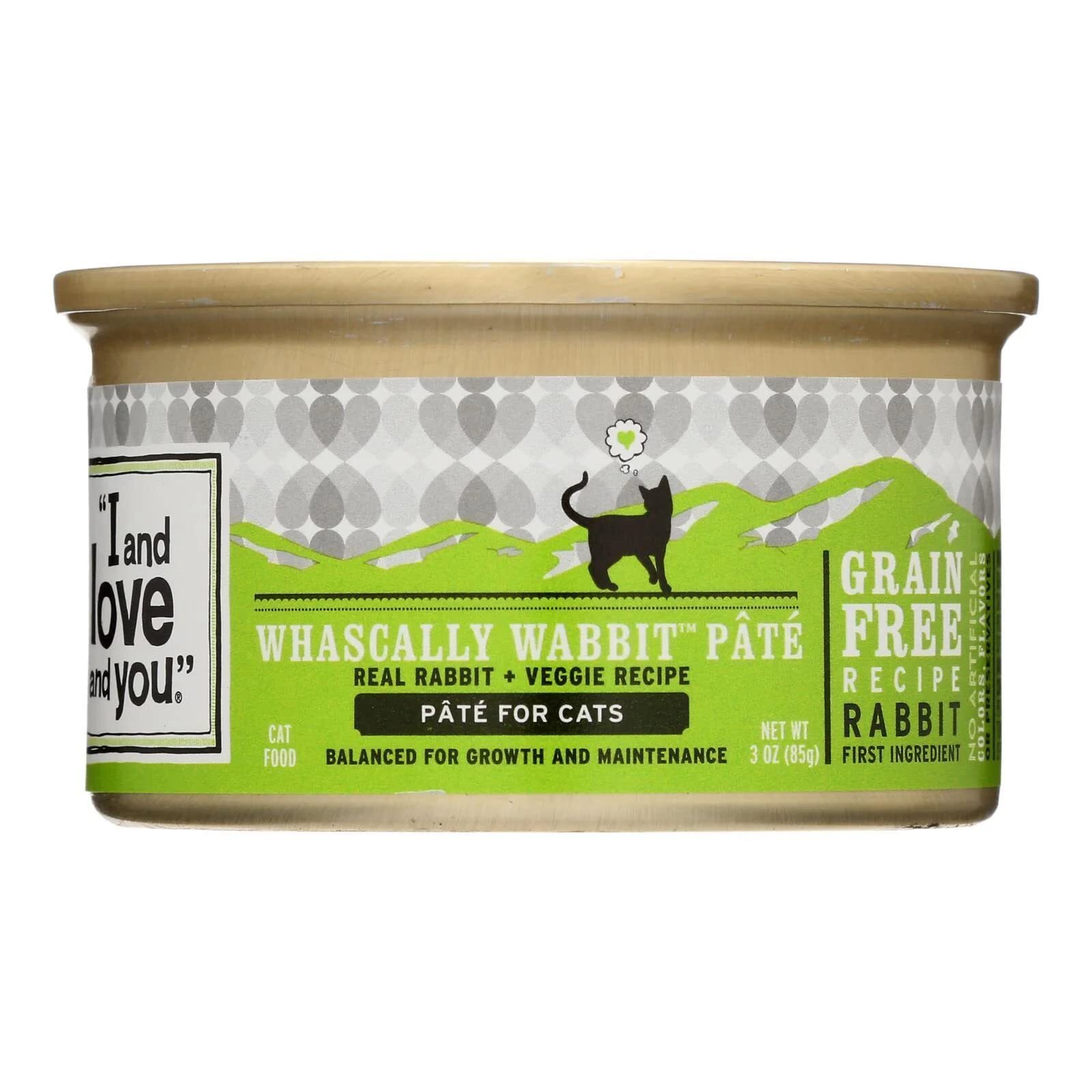 Whasically Wabbit 3 Ounce Pack of 24 Grain Free Canned Cat Food Rabbit Pate
