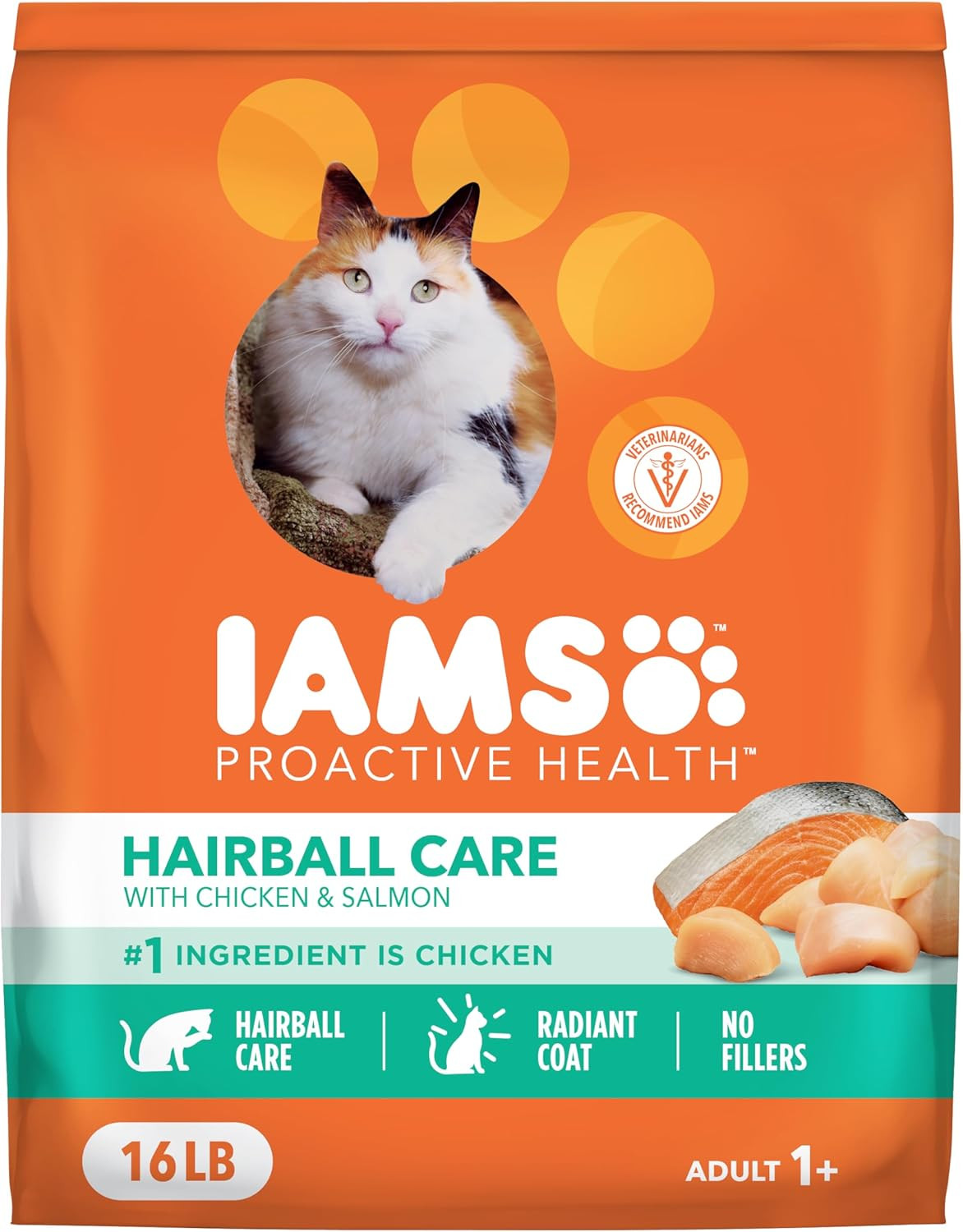 Proactive Health Dry Cat Food Hairball Care, Adult Cat Food, with Real Chicken a