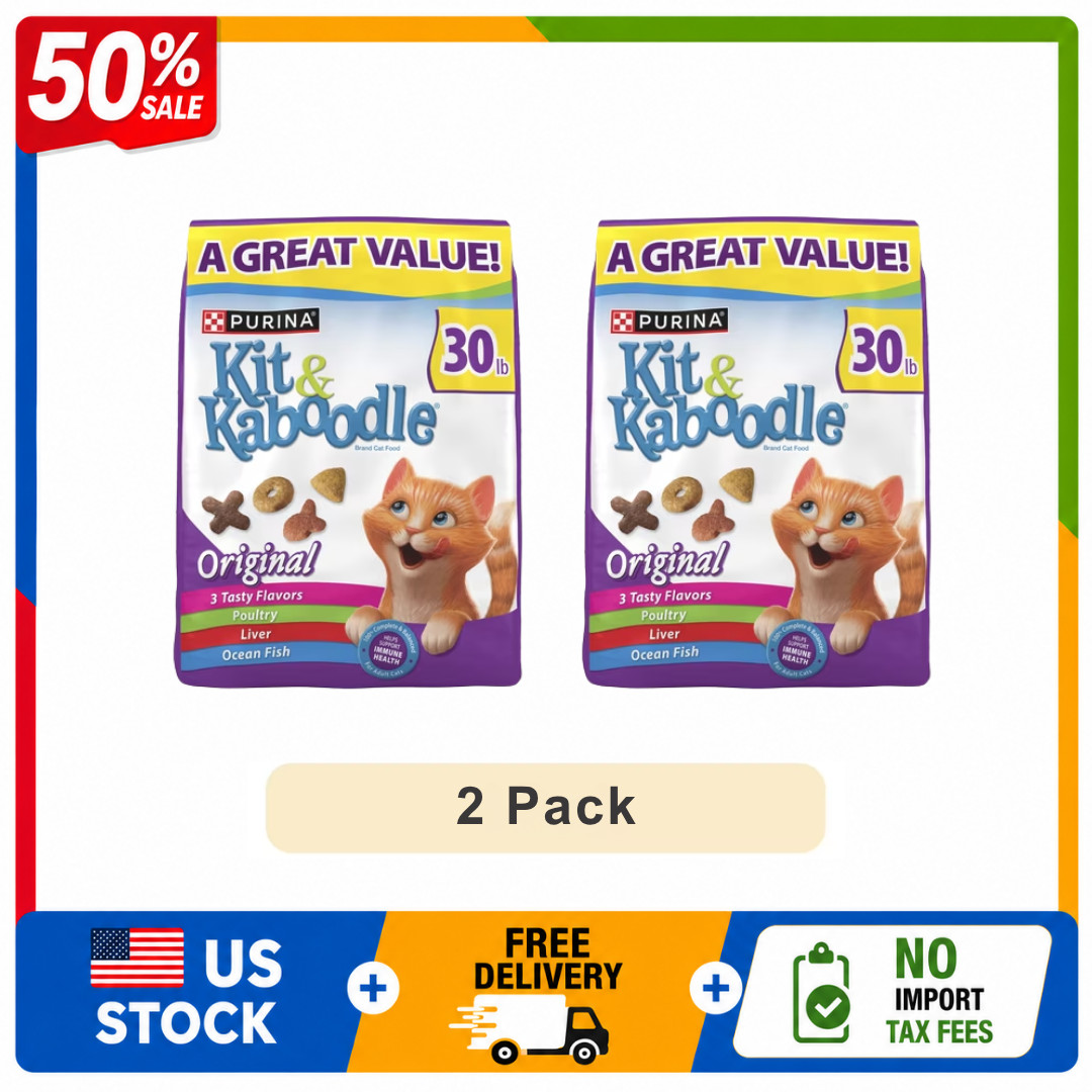 Purina Kit & Kaboodle Indoor Dry Cat Food 30 lb 2-Pack