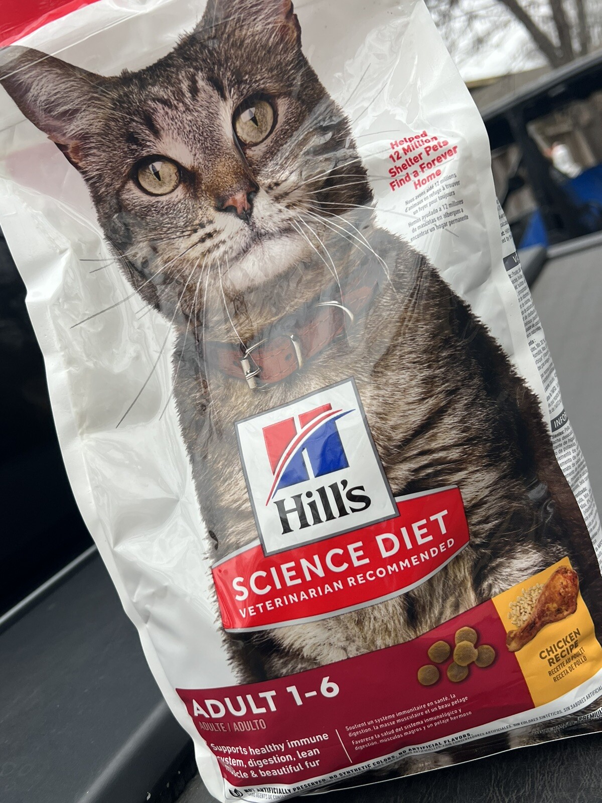 Science Diet Dry Cat Food, Adult, Chicken Recipe, 4 lb. Bag Exp 4/2026