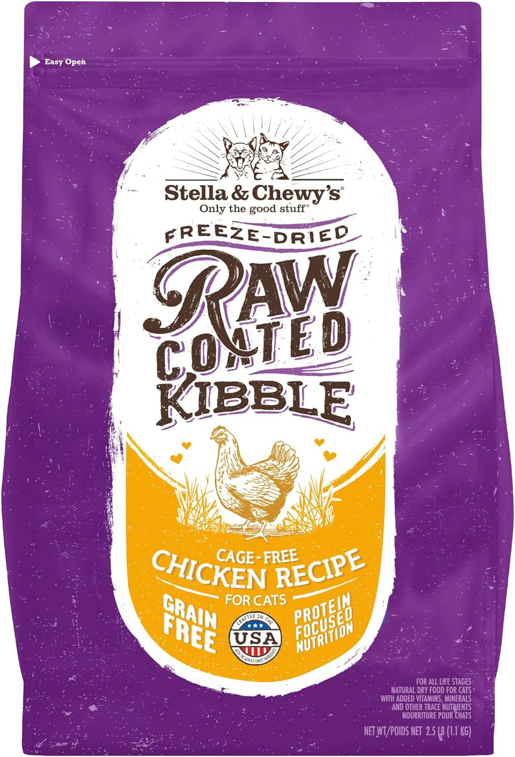 Stella & Chewy’S Raw Coated Premium Kibble Cat Food – Grain Free, Protein Rich M
