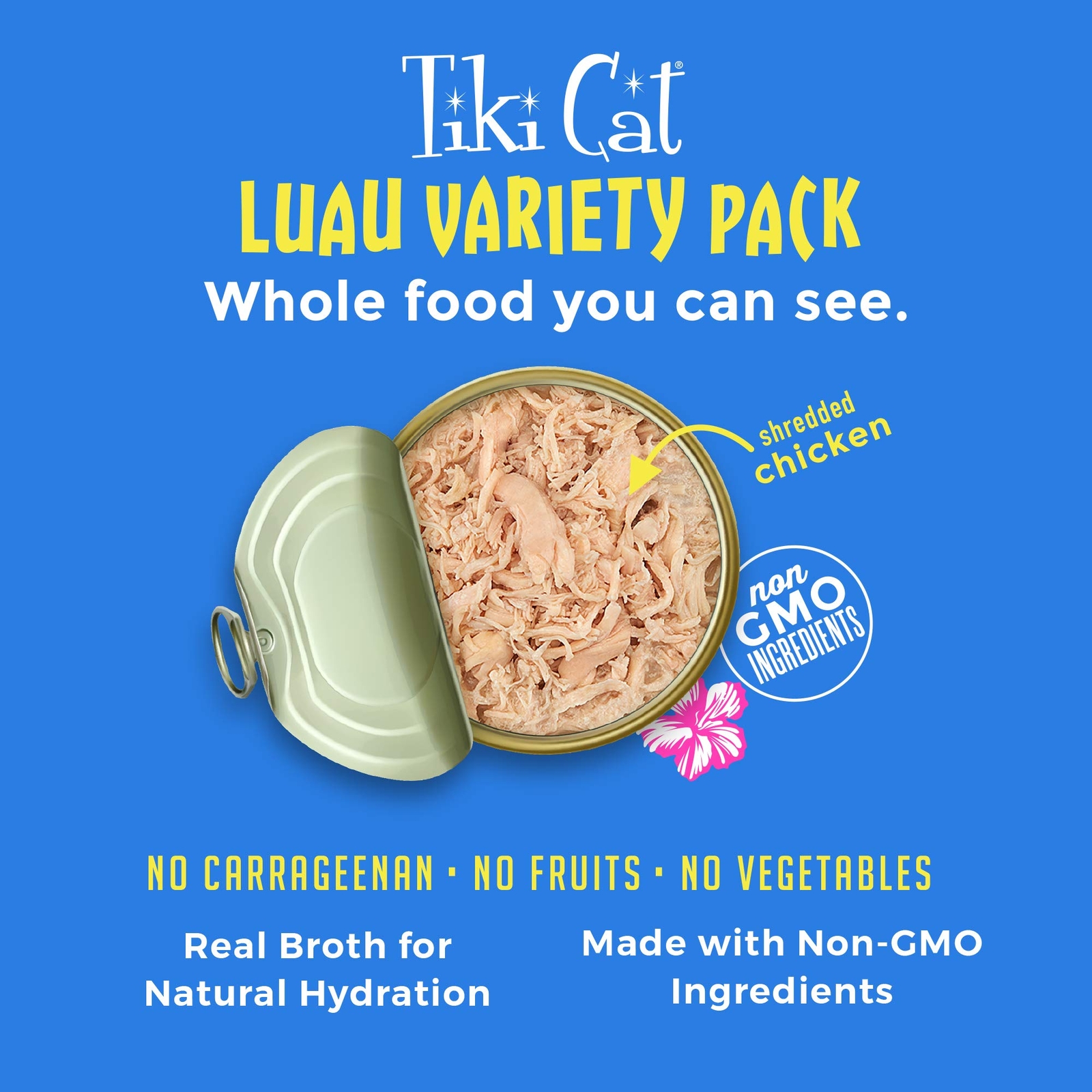 Tiki Cat Luau Grain Free Wet Cat Food Variety 8 Pack 6 Ounce Cans