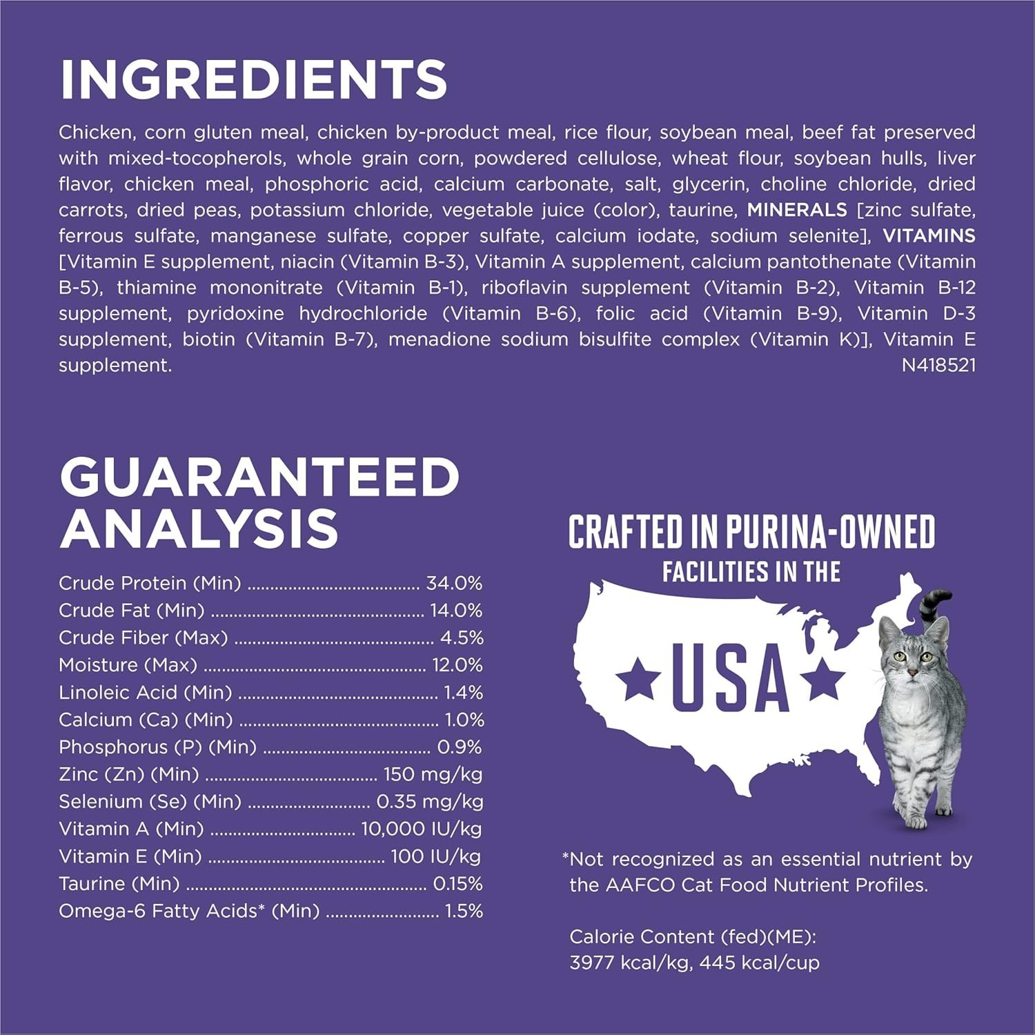 High-Protein Chicken Cat Food with Hairball Control – 16 lb All-Natural Formula