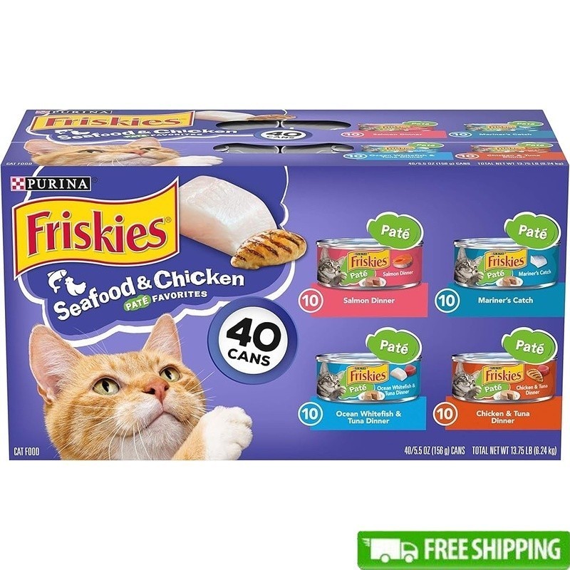 Cat Food Pate Variety Pack Chicken Seafood Beef Complete Nutrition All Stages US