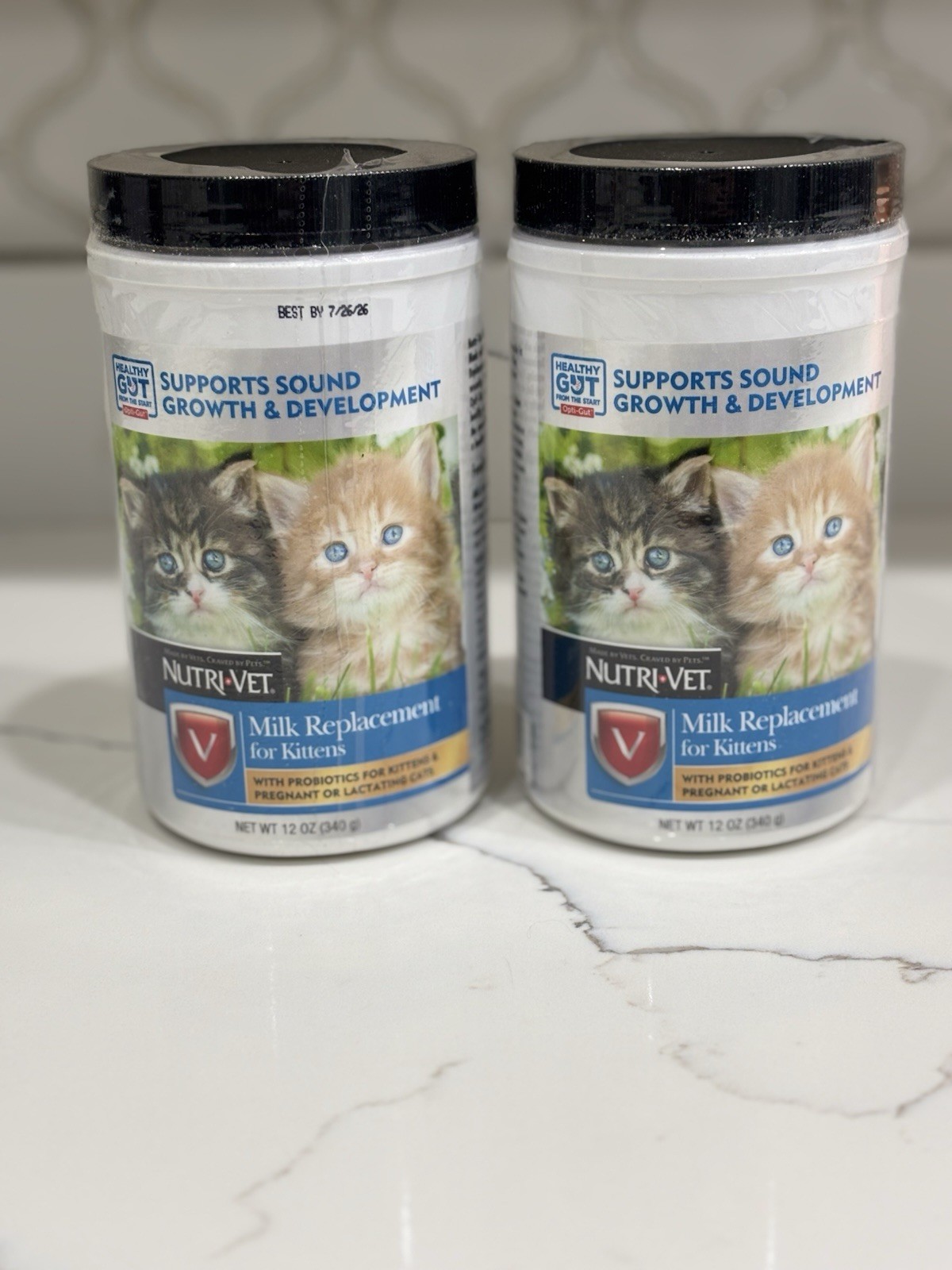 2x Nutri-Vet Milk Replacement For Kittens – 12 Ounce – BB 07/26