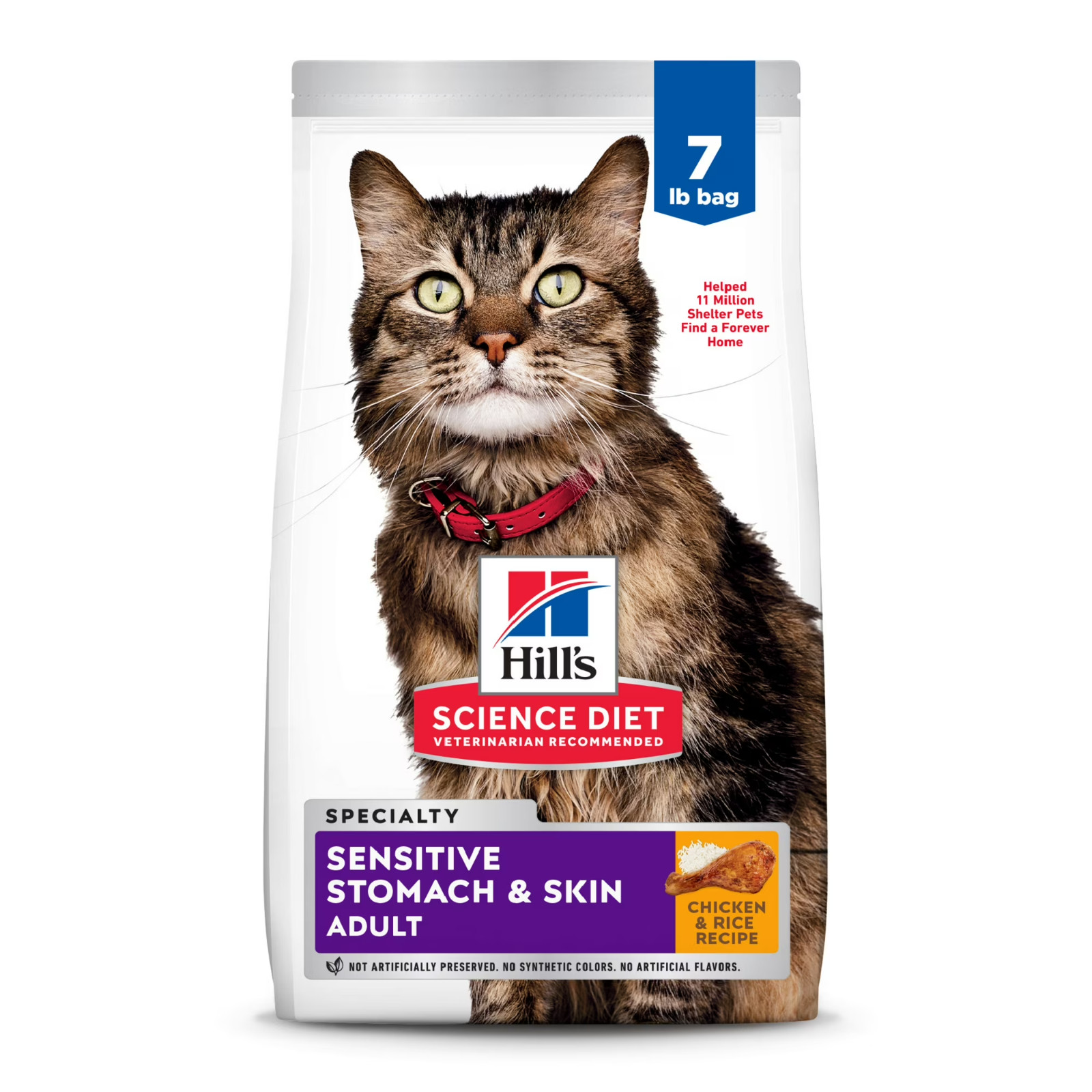Hill’s Science Diet Sensitive Stomach Skin Cat Food 7lb Chicken Rice Dry
