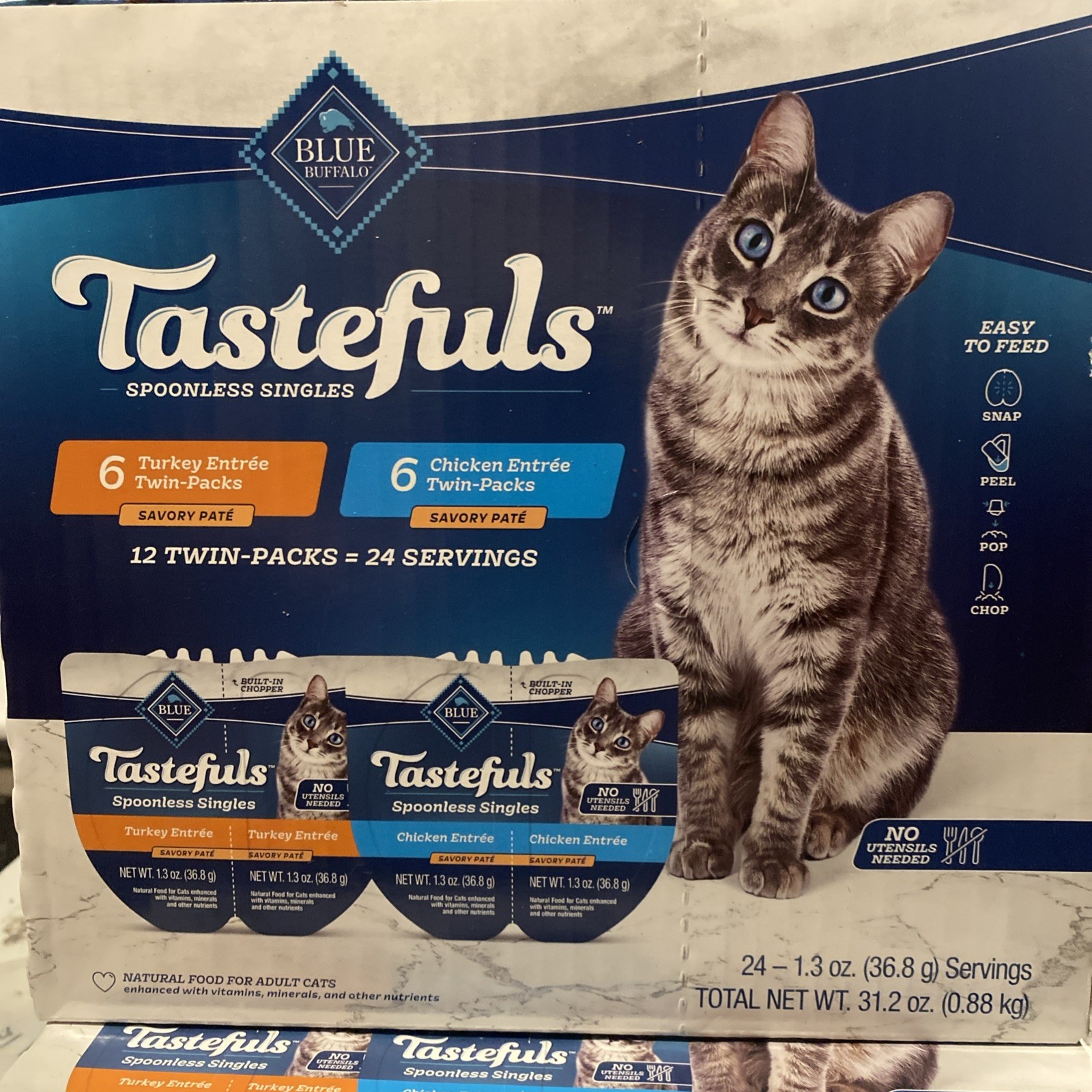 Blue Buffalo Tastefuls Spoonless 1 Count (Pack of 12), Chicken & Turkey