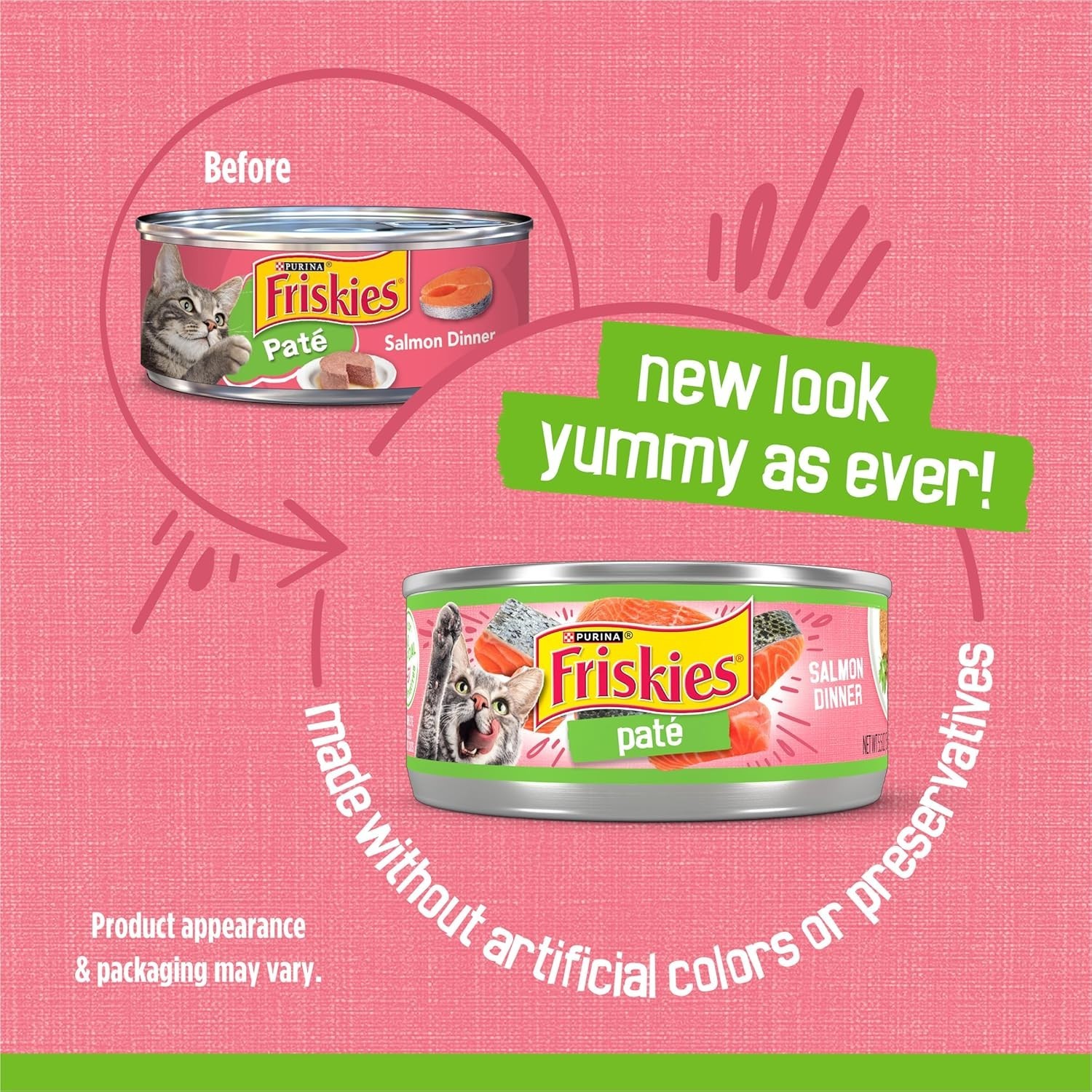 Purina Salmon Wet Cat Food Pate Pack of 24 5.5 oz Cans for Kittens & Adults
