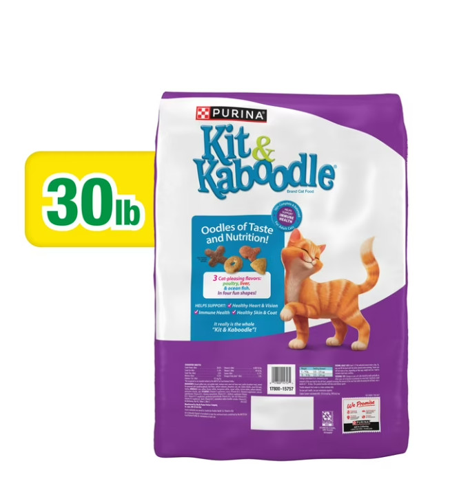 (2 pack) Purina Kit & Kaboodle Original, Indoor Dry Cat Food, Chicken, Liver, Tu
