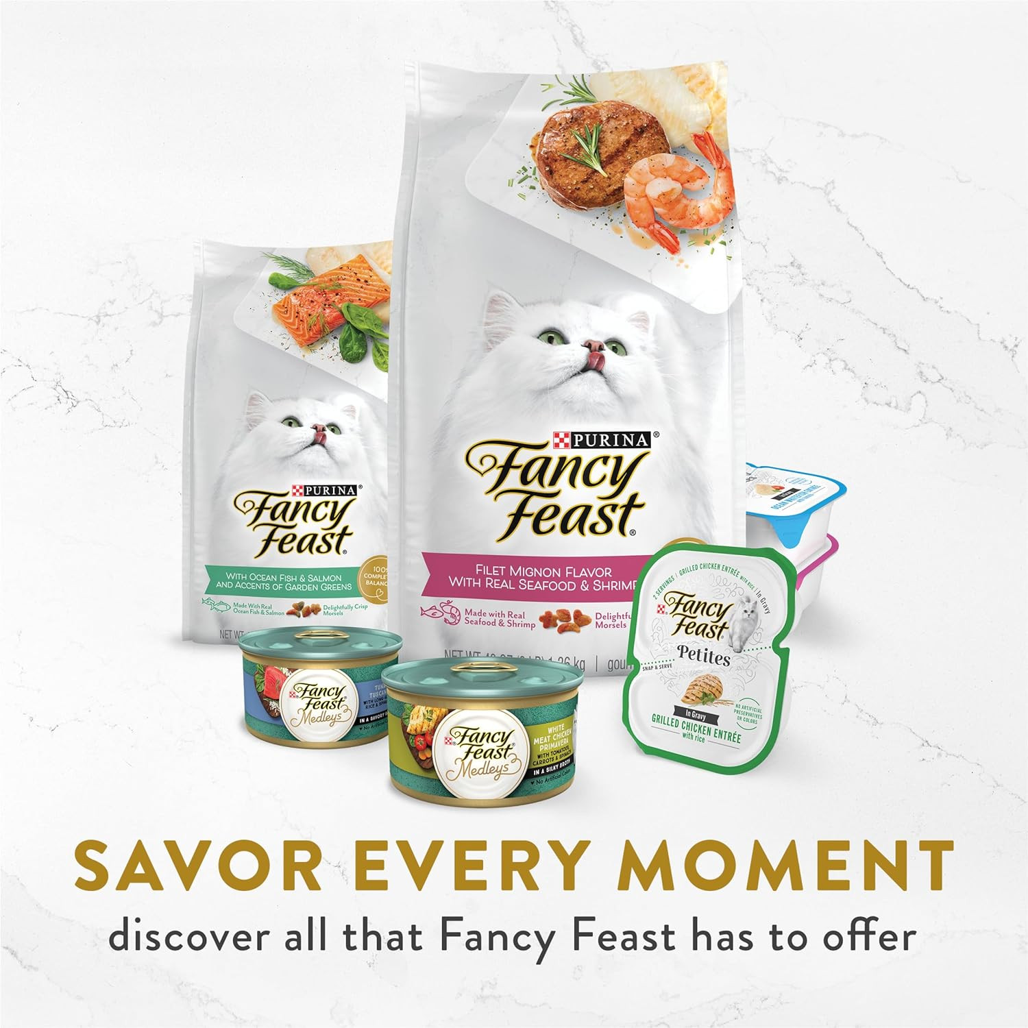 Purina Appetizers Lickable Grain Free Cat Food Topper White Meat Chicken and Sh
