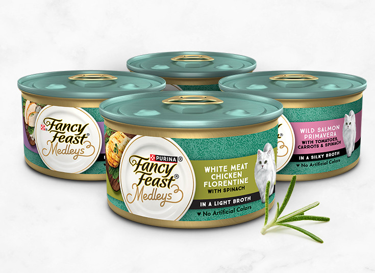 Wet Cat Food Variety Pack Appetite Stimulation Florentine- Chicken, Tuna, Turkey
