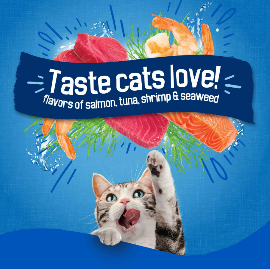 (3 Pack) Friskies Seafood Sensations Salmon Tuna & Shrimp Dry Cat Food, 30 lb