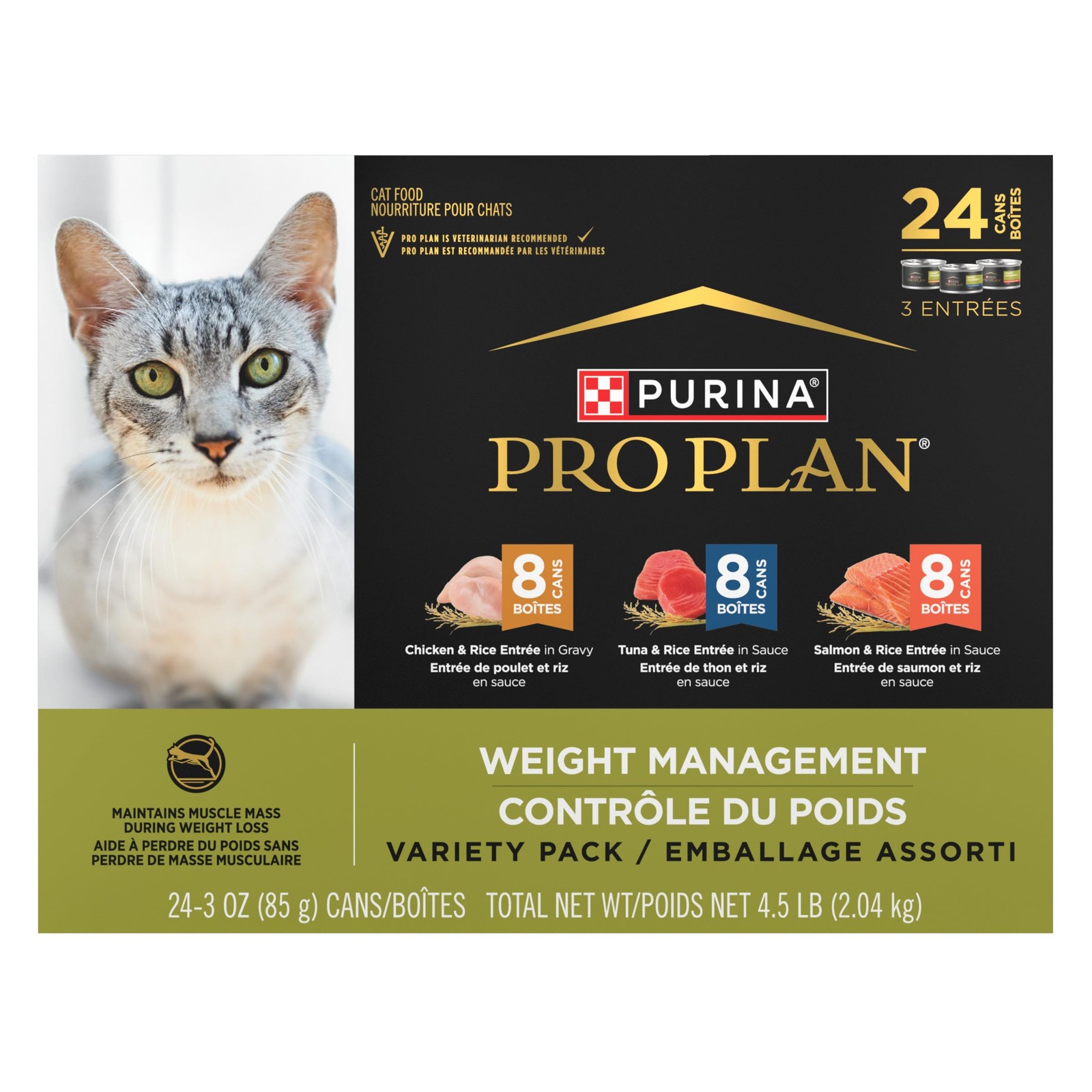 Purina Pro Plan Adult Weight Management Variety Pack 3 Ounce (Pack of 24)