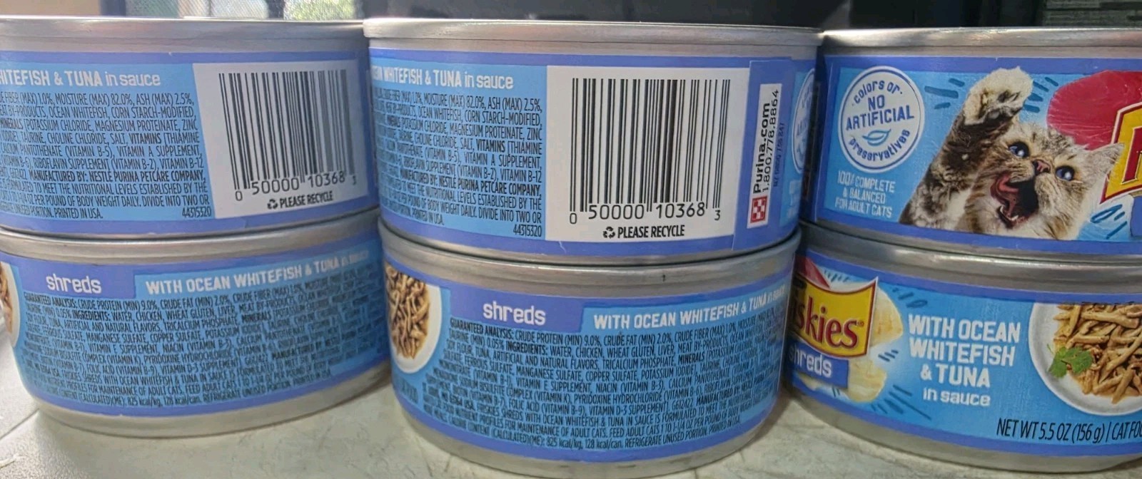 (12 pack) Purina Friskies Shreds With Whitefish and Sardines in Sauce,5.5 oz Can