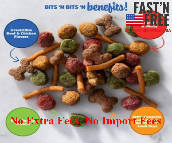 2 Bags Kibbles ‘n Bits Dry Dog Food, Original Savory Beef & Chicken, 45 lb. Bag