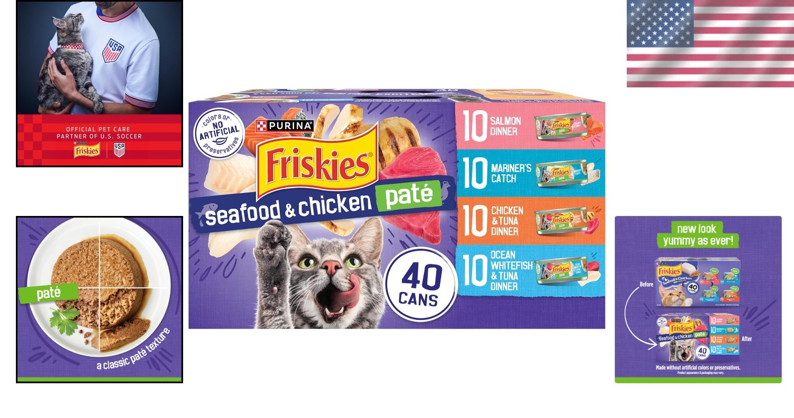 Purina Seafood and Chicken Pate Variety Pack – 40ct for Balanced Cat Nutrition