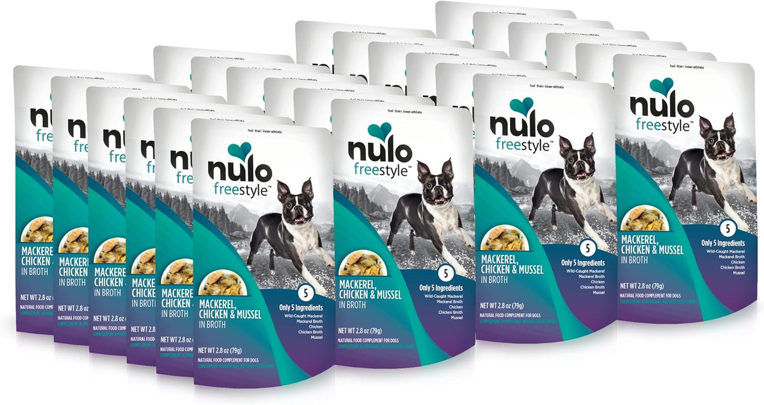 Freestyle Mackerel, Chicken, & Mussel in Broth Real Meat Dog Food Topper, 2.8 Ou