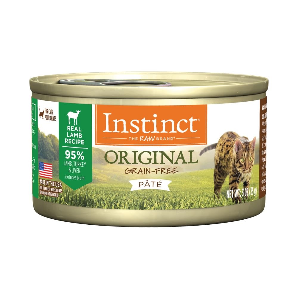 Instinct Original Grain Free Wet Cat Food With Grass Fed Lamb 24 Pack 0.13 Ounce