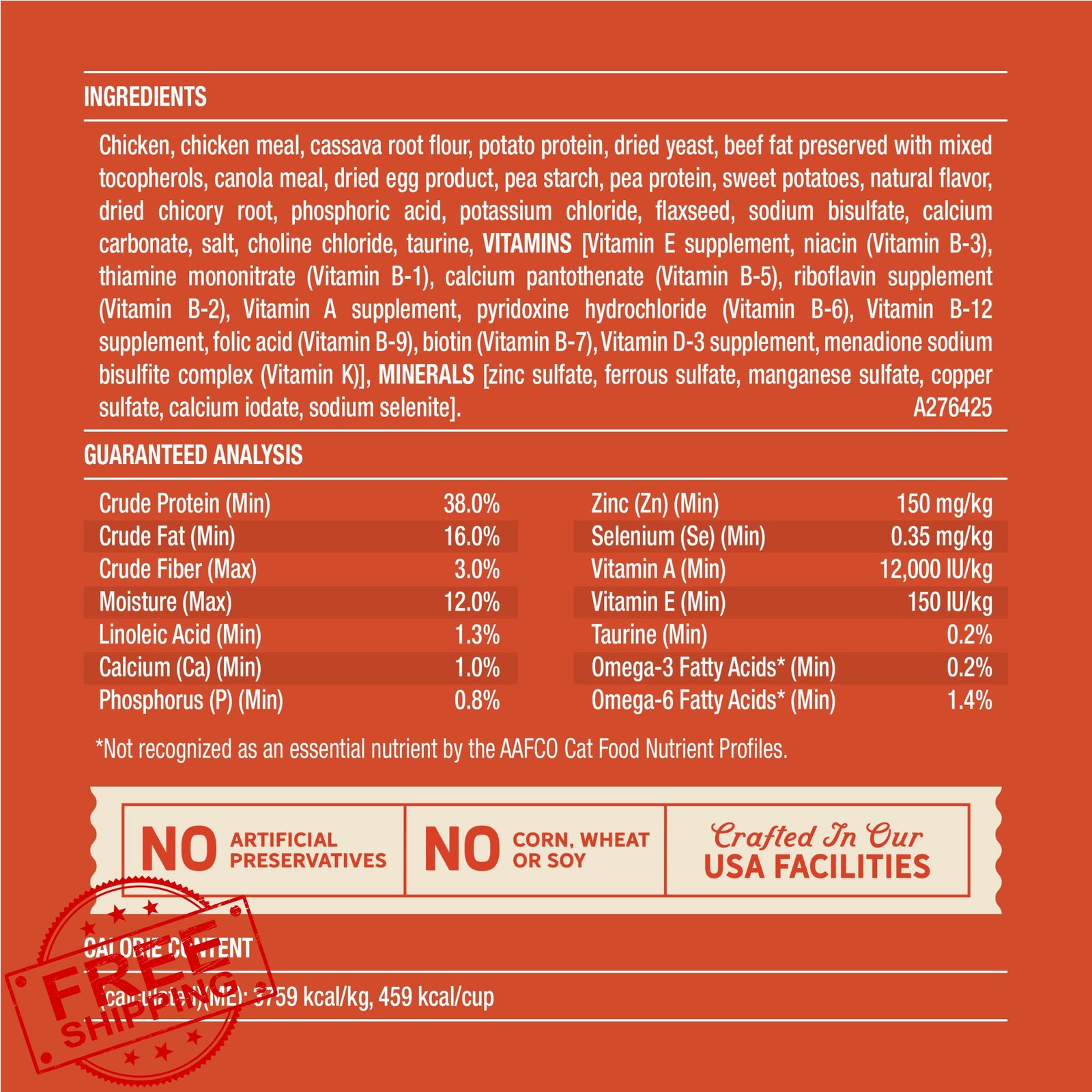 Merrick Grain Free Chicken Sweet Potato Cat Food 12lb