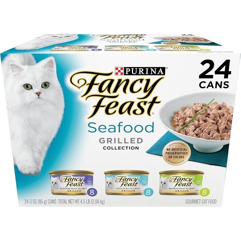Gourmet Grilled Cat Food Seafood Protein Rich Soft Wet Food All Life Stages New