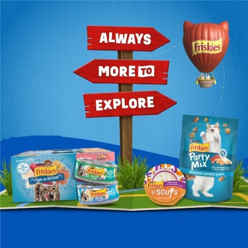 Purina Friskies Seafood Sensations with Flavors of Salmon, Tuna, Shrimp