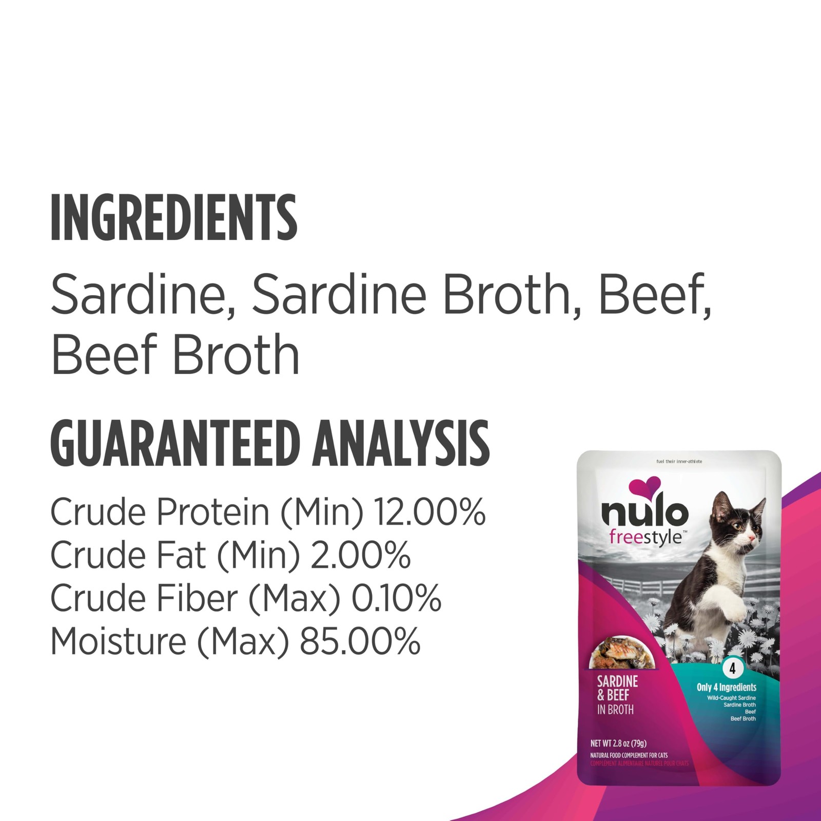 Freestyle Cat & Kitten Wet Cat Food Pouch, Premium All Natural Grain-Free Sof…