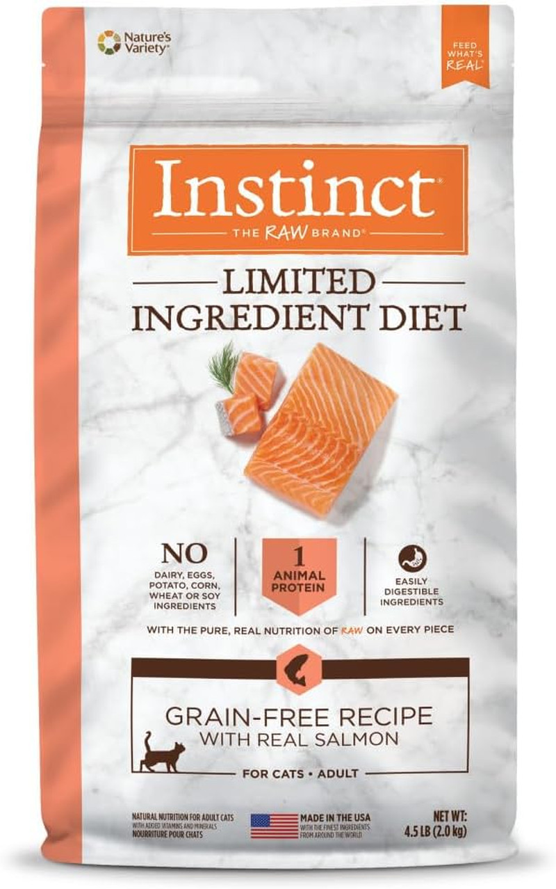 Grain-Free Salmon Dry Cat Food, Limited Ingredient Diet, 4.5 lb