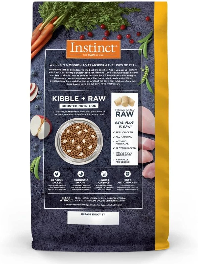 Instinct Raw Boost Grain Free Indoor Cat Food Cage Free Chicken 5 Pound Bag