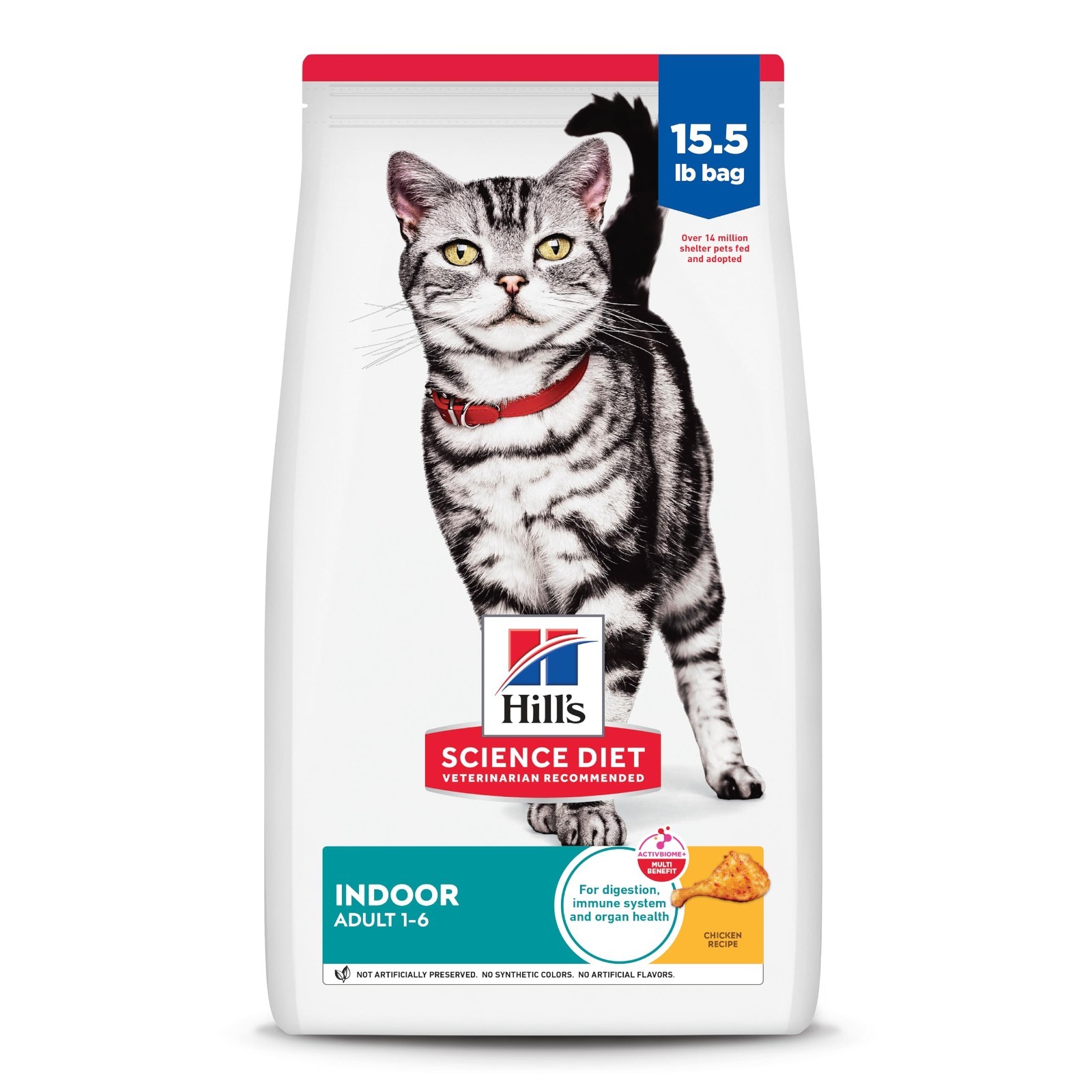 Hill’s Science Diet Indoor, Adult 1-6, Easy Litter Box Cleanup, Chicken, 15.5lb