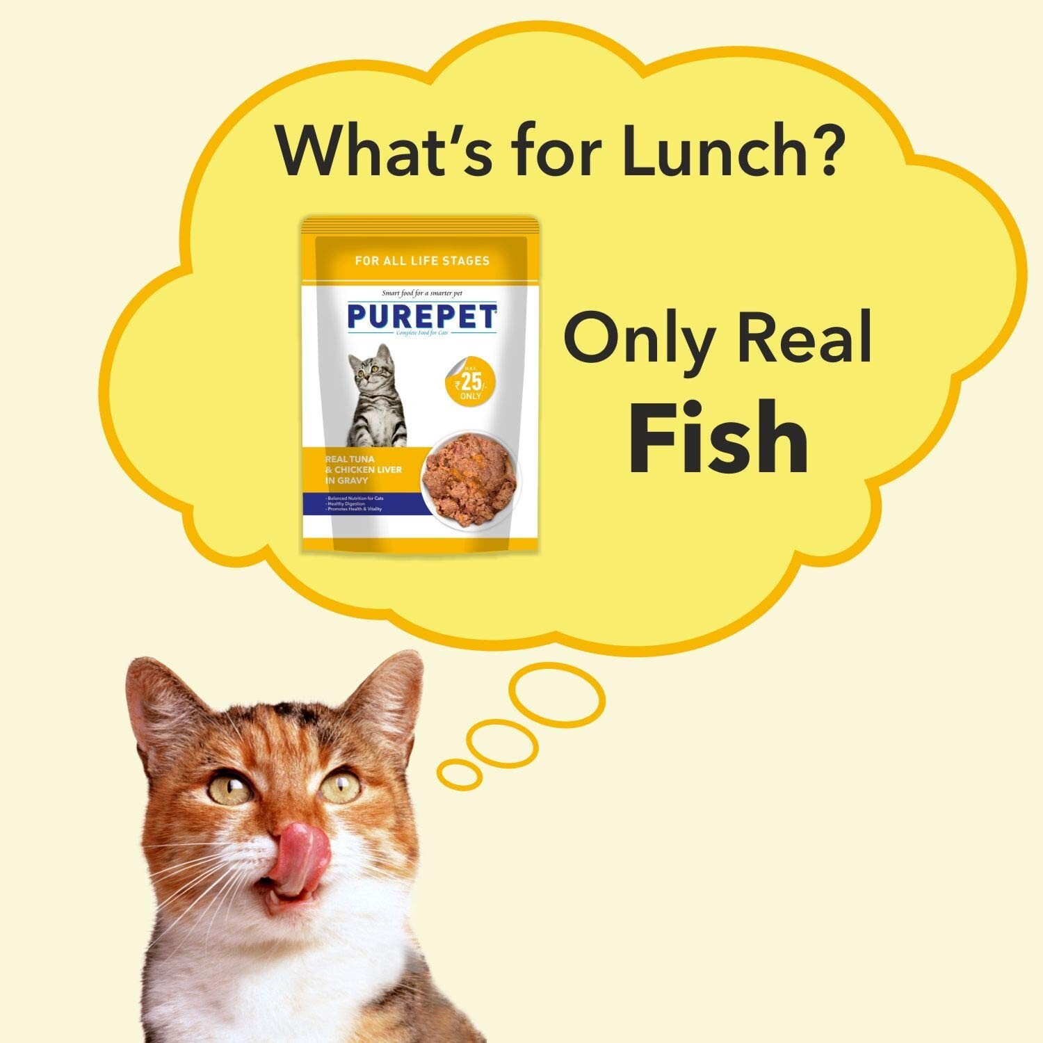 Purepet Wet Cat Food For All Life Stages, Real Tuna and Chicken Liver in Gravy