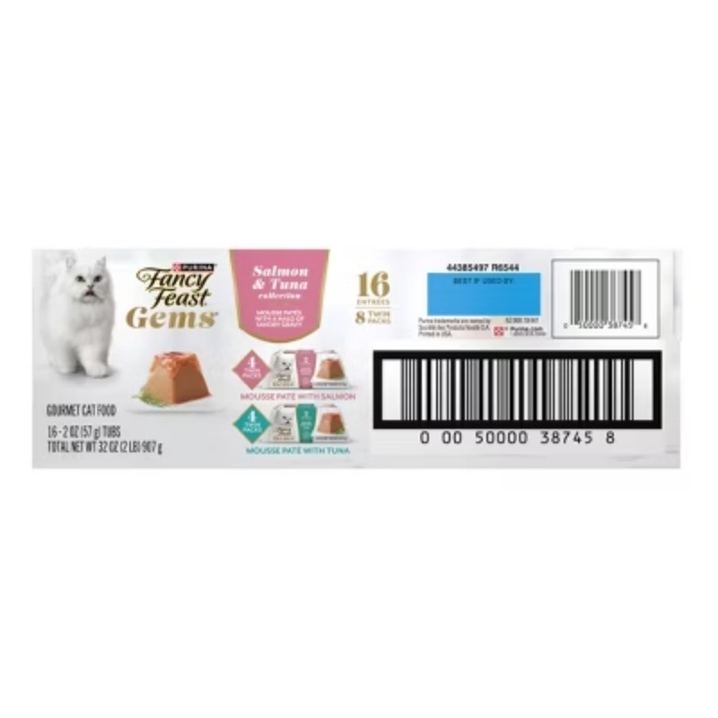 Fancy Feast Gems Tuna and Salmon Flavor Wet Cat Food – 2oz/16ct
