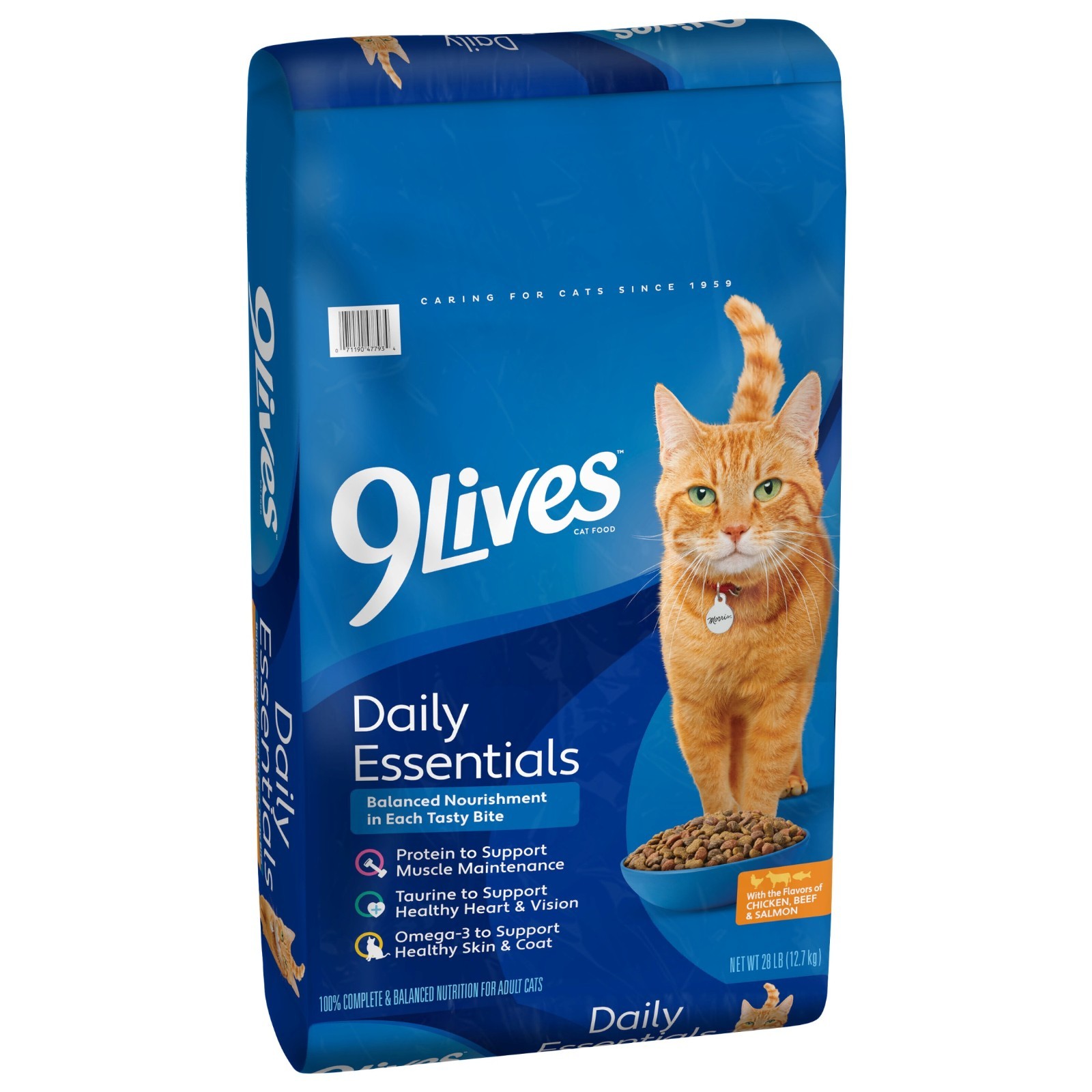 (2 pack) 9Lives Daily Essentials Dry Cat Food for Adult Cats with Chicken, Beef