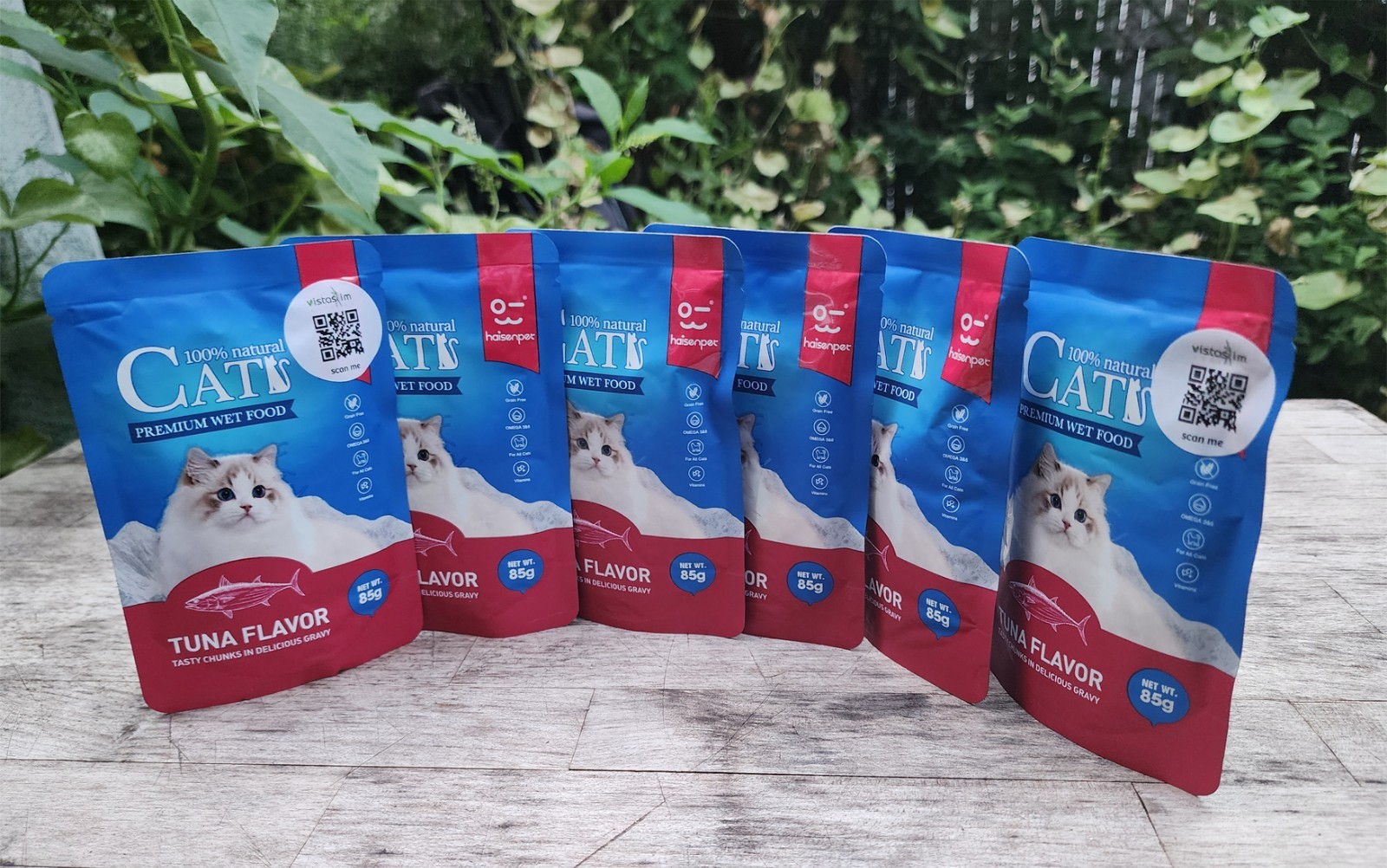 Cats Premium Wet Food 85g Pouch Tuna Flavor — Moist Rotational Meal (Pack of 6)