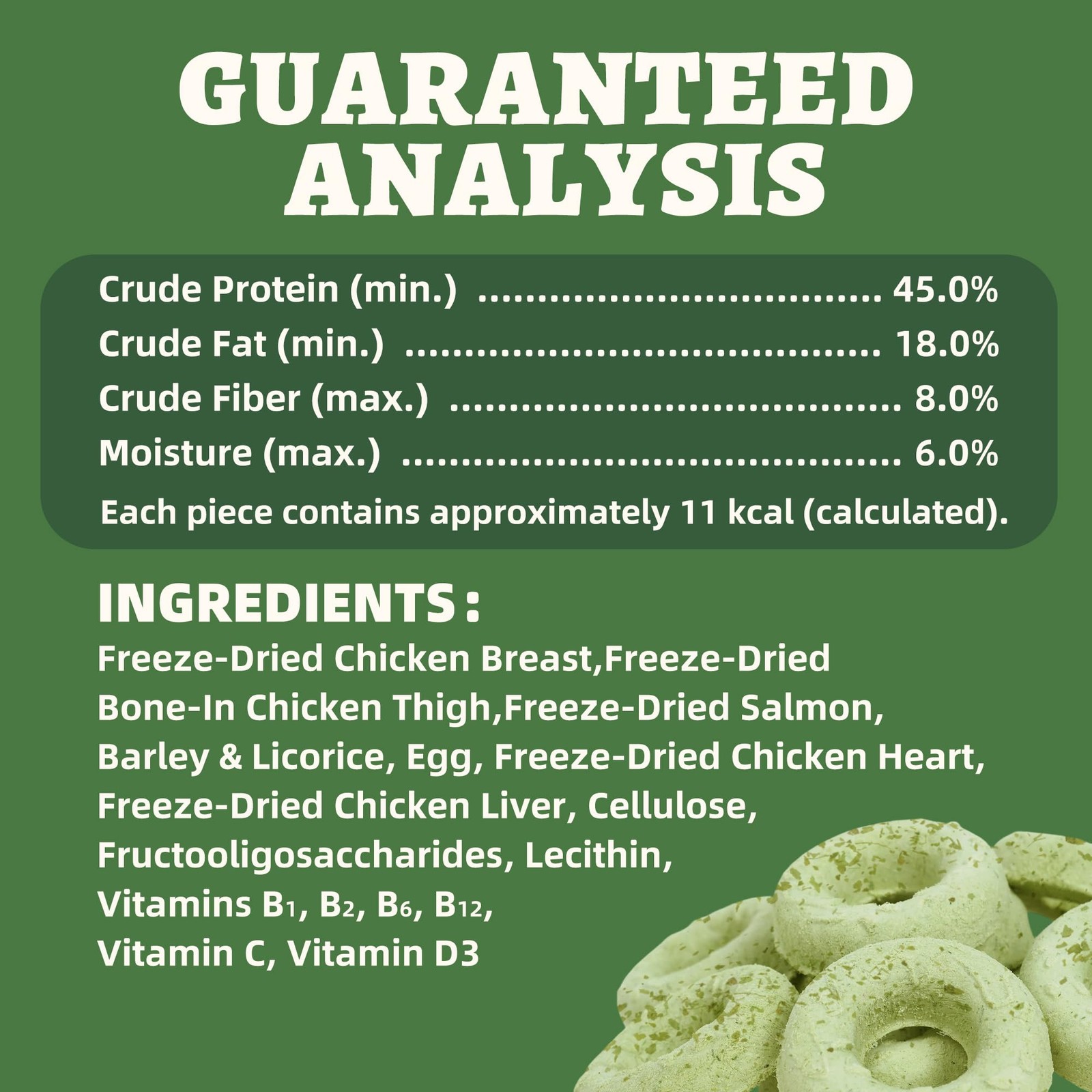 Wellix Cat Grass Treats Freeze-Dried Donut for Cats & 3 Ounce (Pack of 1)