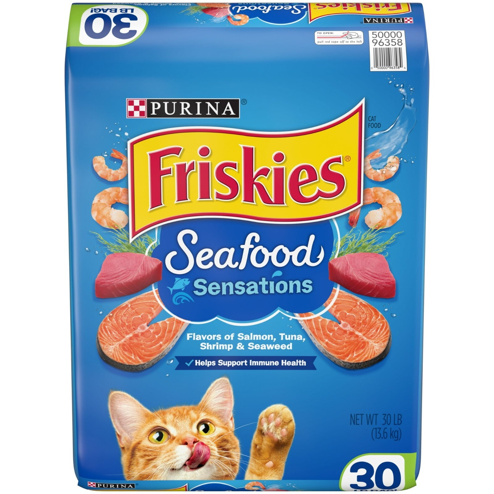 Friskies Seafood Sensations Adult Dry Cat Food, 30 lb