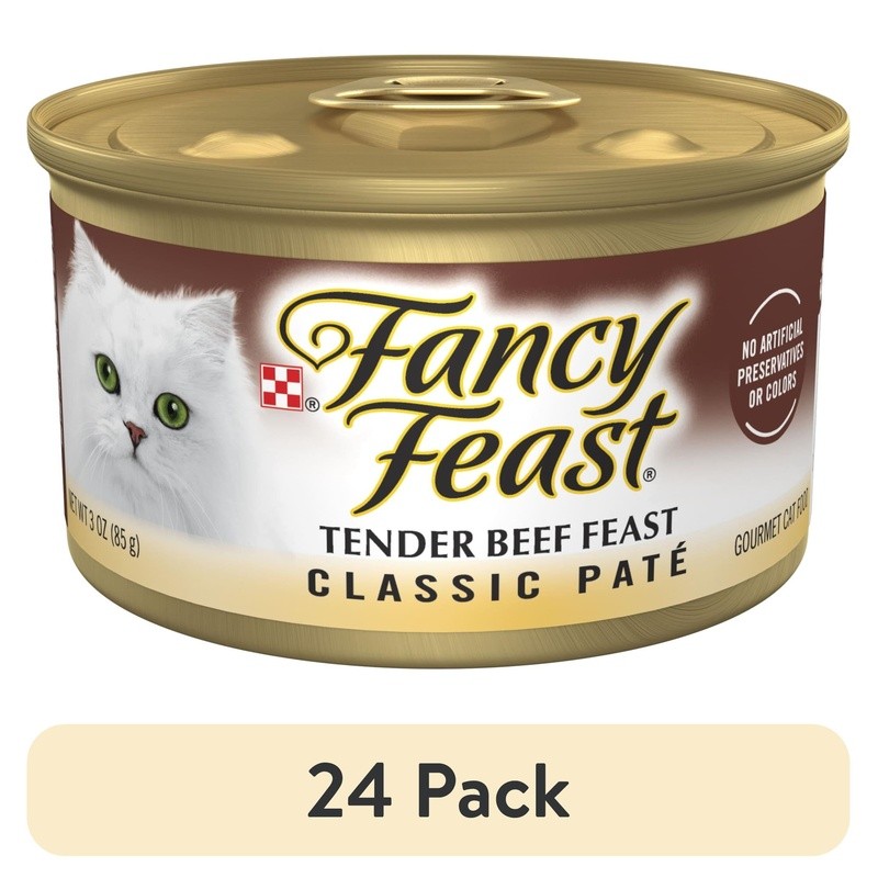 Grain Free Wet Cat Food Pate Tender Beef Feast Complete Nutrition 3oz Cans New