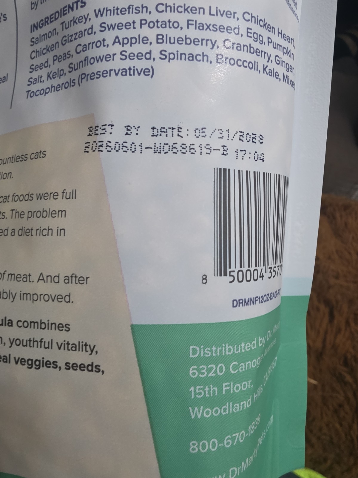 Dr Marty Natures Feast Fish & Poultry Freeze-Dried Cat Food For Adult Cat 12 oz