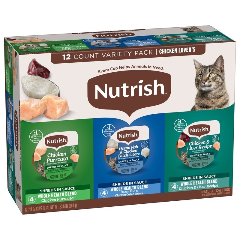 Wet Cat Food Variety Pack Premium Protein Muscle Support Grain Free 12 Cups New