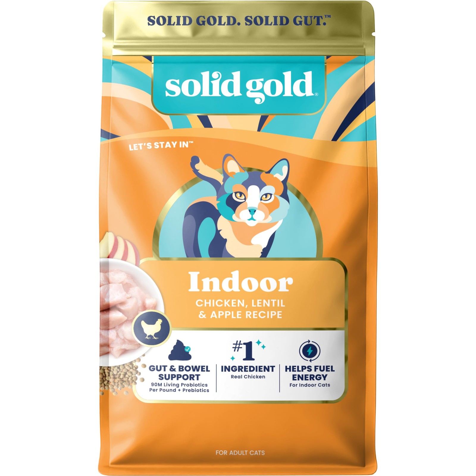 Solid Gold Indoor Dry Cat Food – Grain Free & Gluten – Chicken 12 Pound