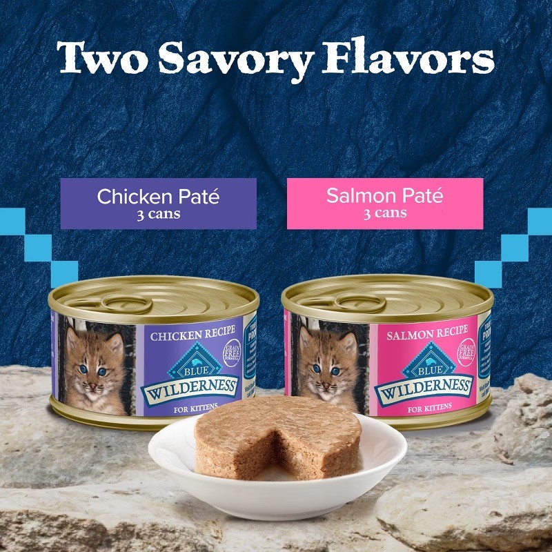Blue Buffalo Wilderness High Protein Grain-Free Kitten Pate Wet Cat Food