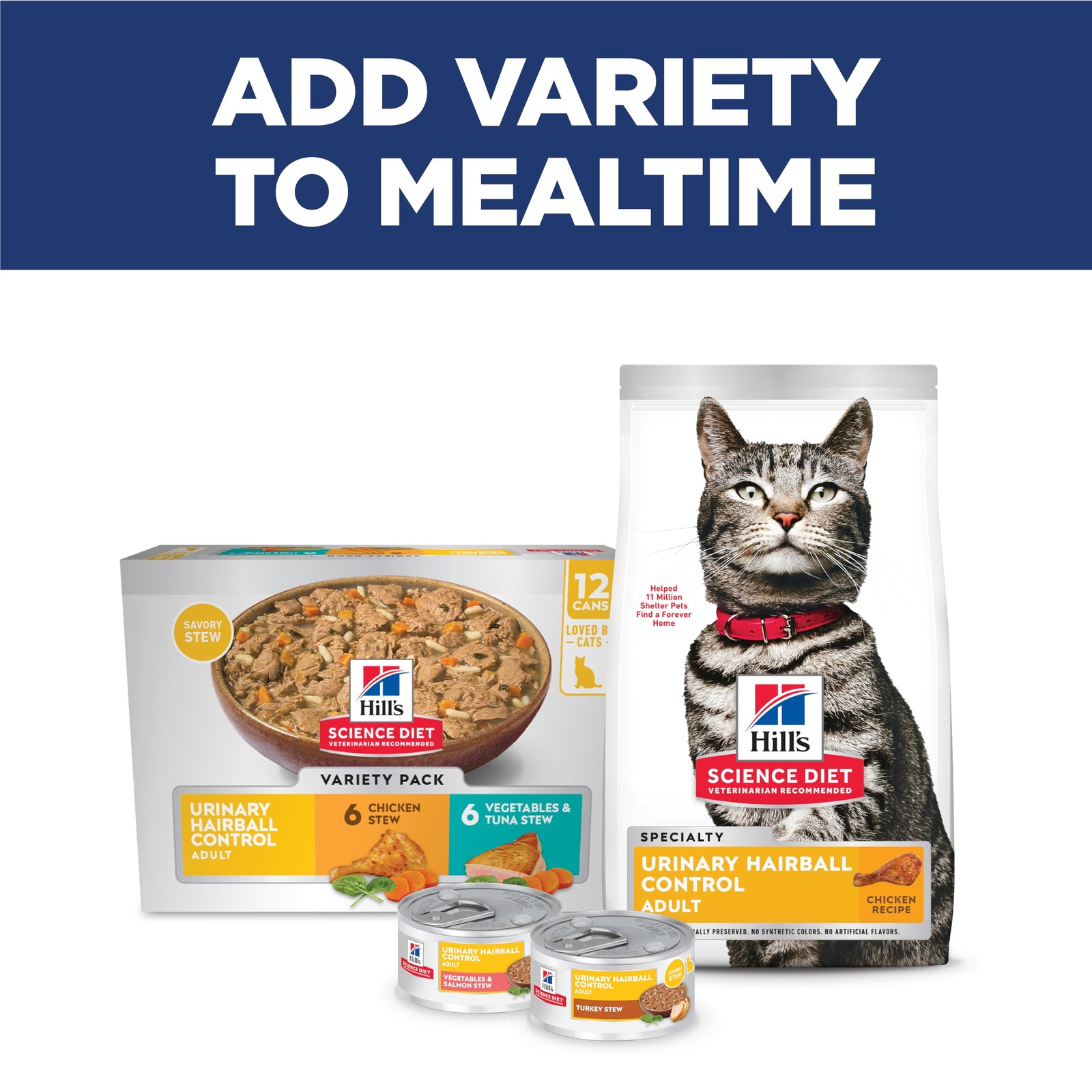 Hill’s Science Diet Urinary Hairball Control, Adult 1-6, 7 Pound (Pack of 1)