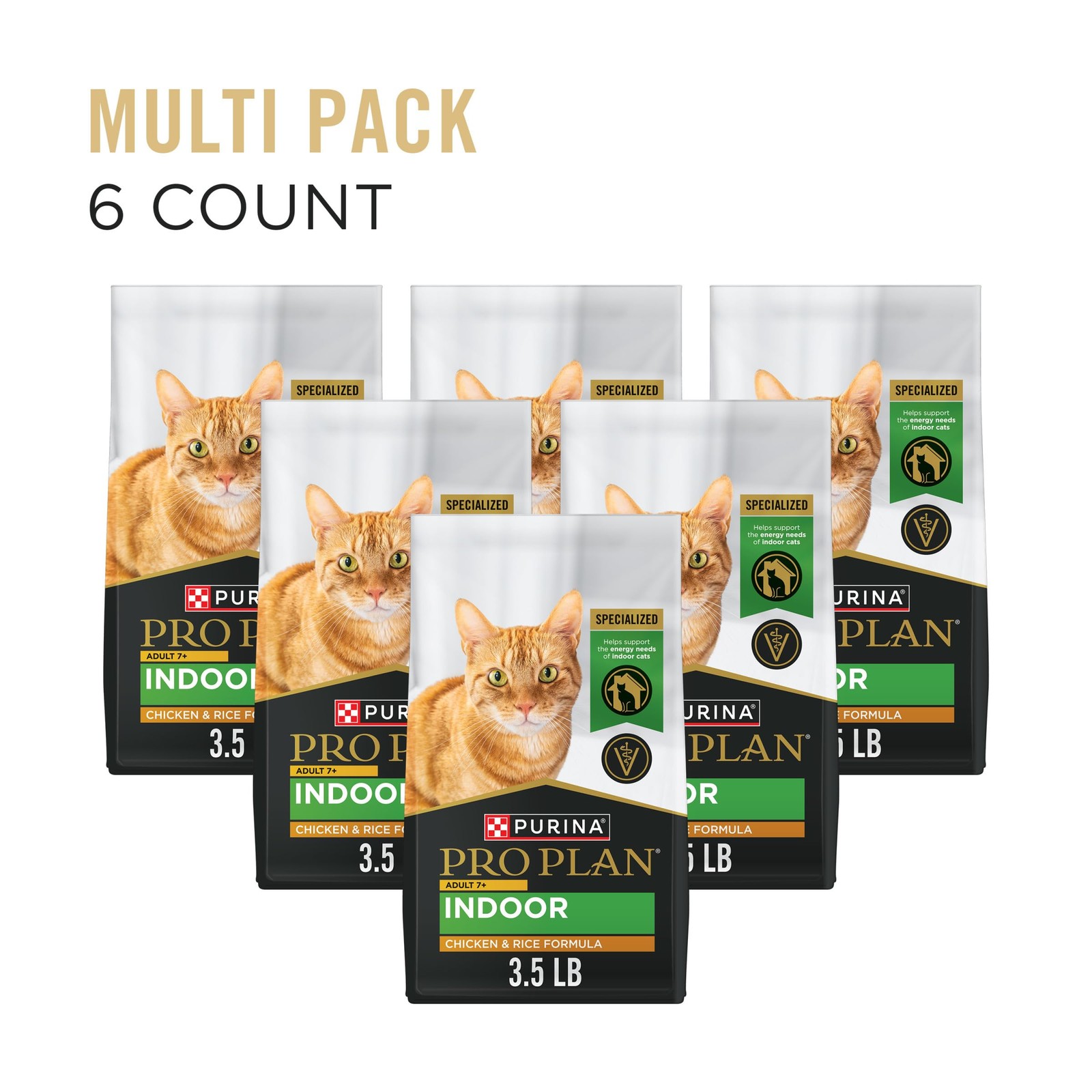 Purina Pro Plan Adult 7 Plus Indoor Chicken and Rice 3.5 Pound (Pack of 1)