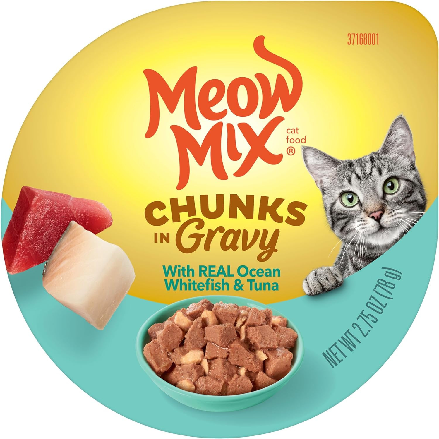 Meow Mix Seafood Favorites Chunks in Gravy Wet Cat Food Variety Pack, 2.75 Ounce