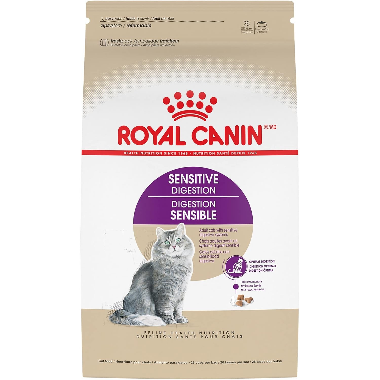 Royal Canin Feline Health Nutrition Sensitive Digestion Adult Dry Cat Food, 3.5