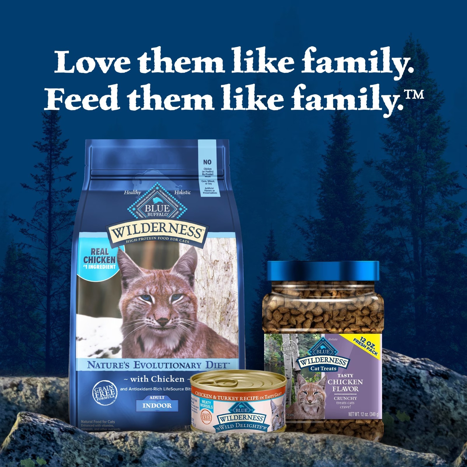 Blue Buffalo Wilderness Natural High-Protein, Grain-Free Dry Cat Food, Chicken,